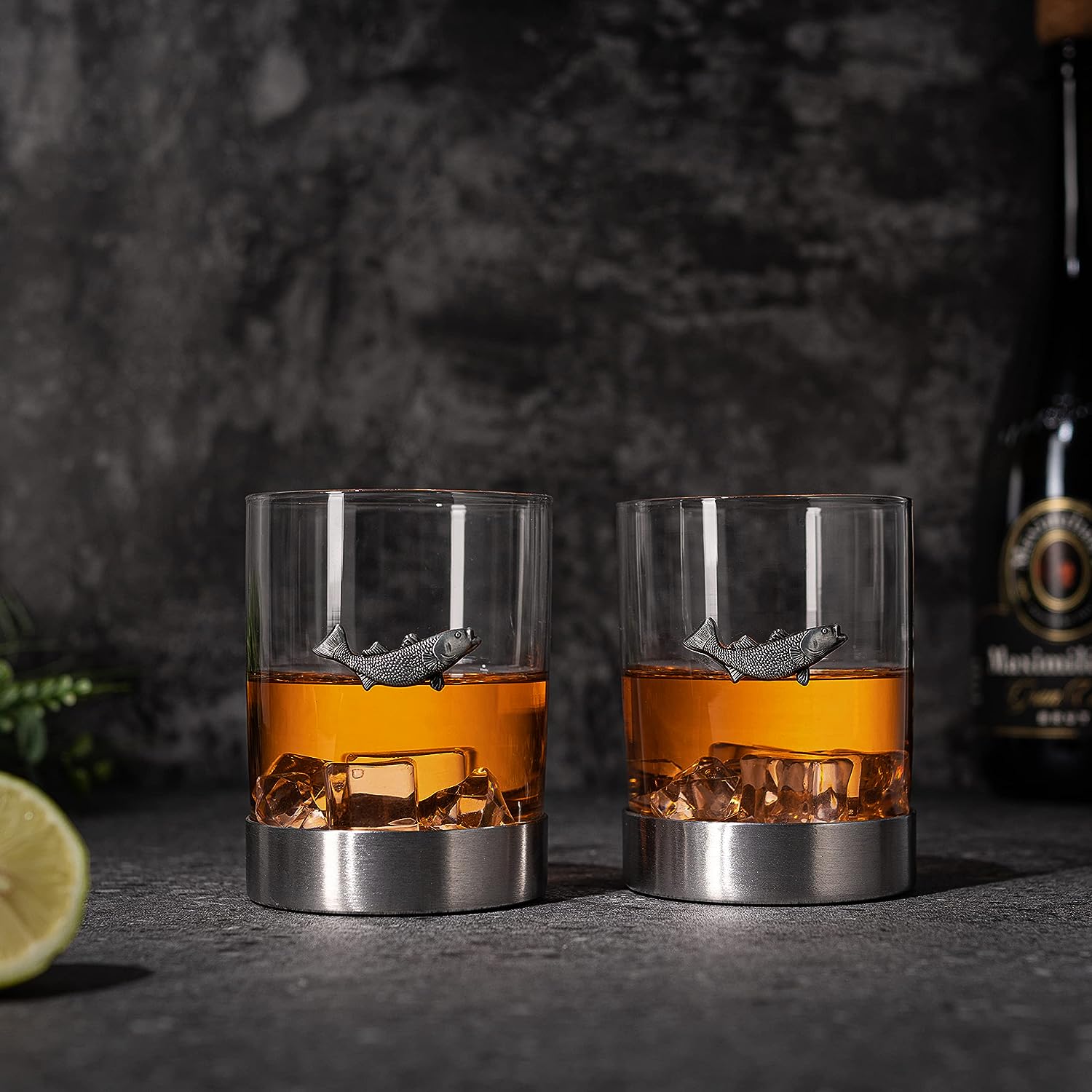 Trout Fishing Whiskey 11 Oz. Glasses (Set of 2) - POPvault