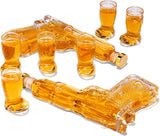 Two Pistols Decanter Holster Set With 6 Shot Glasses, Pourers, & Stoppers - POPvault