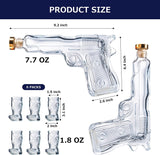 Two Pistols Decanter Holster Set With 6 Shot Glasses, Pourers, & Stoppers - POPvault