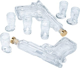Two Pistols Decanter Holster Set With 6 Shot Glasses, Pourers, & Stoppers - POPvault