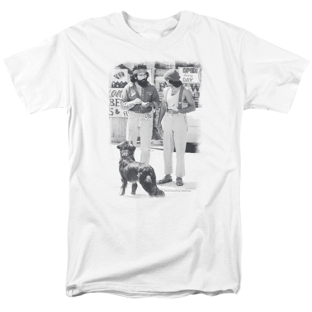 Up In Smoke Cheech Chong Dog Mens T Shirt White Officially Licensed - POPvault
