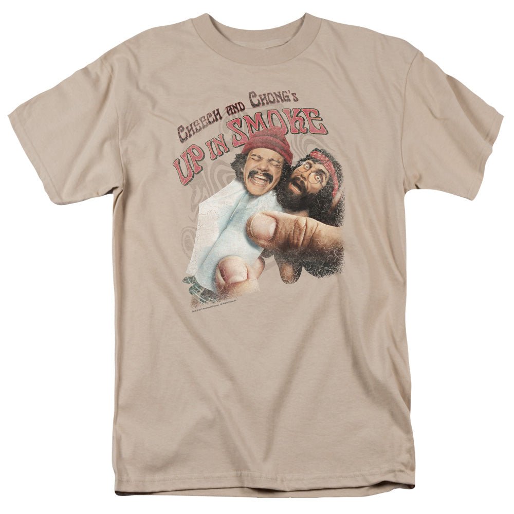 Up In Smoke Rolled Up Mens T Shirt Sand Officially Licensed - POPvault