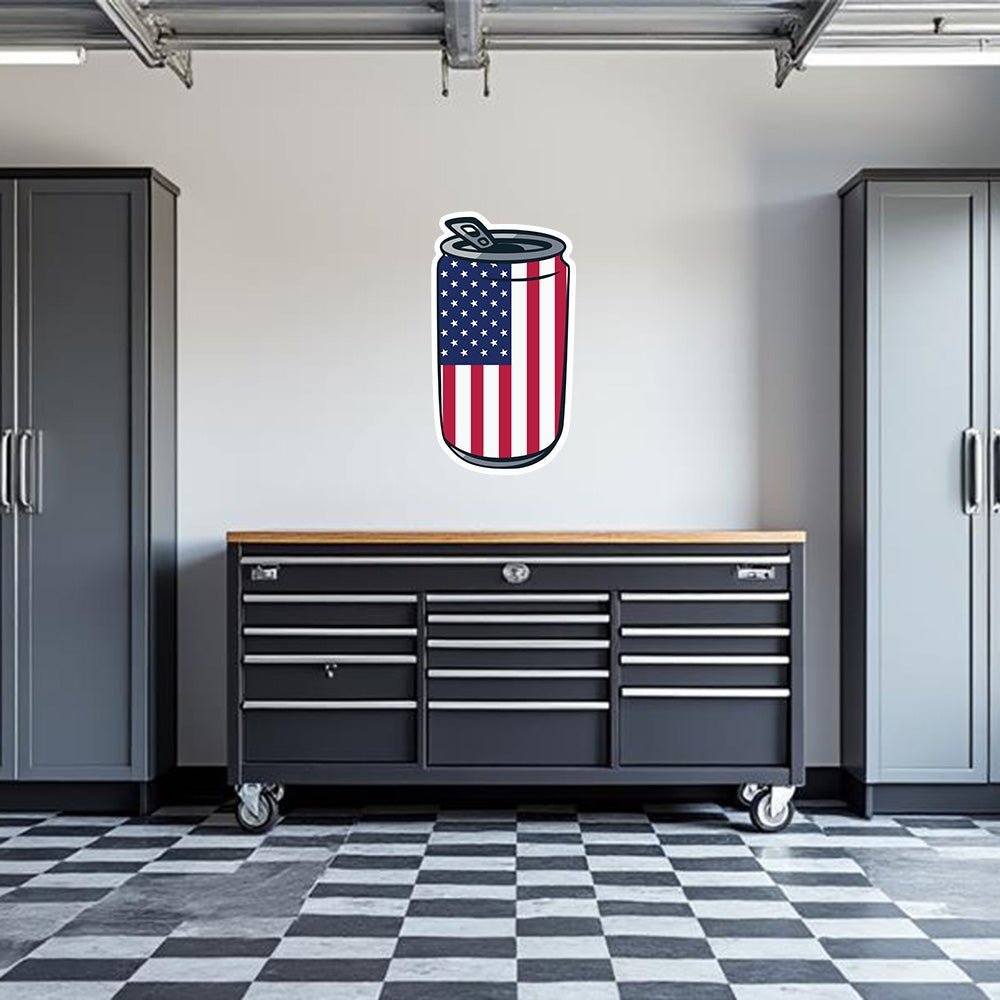 USA Beer Can Garage Wall Decal - POPvault