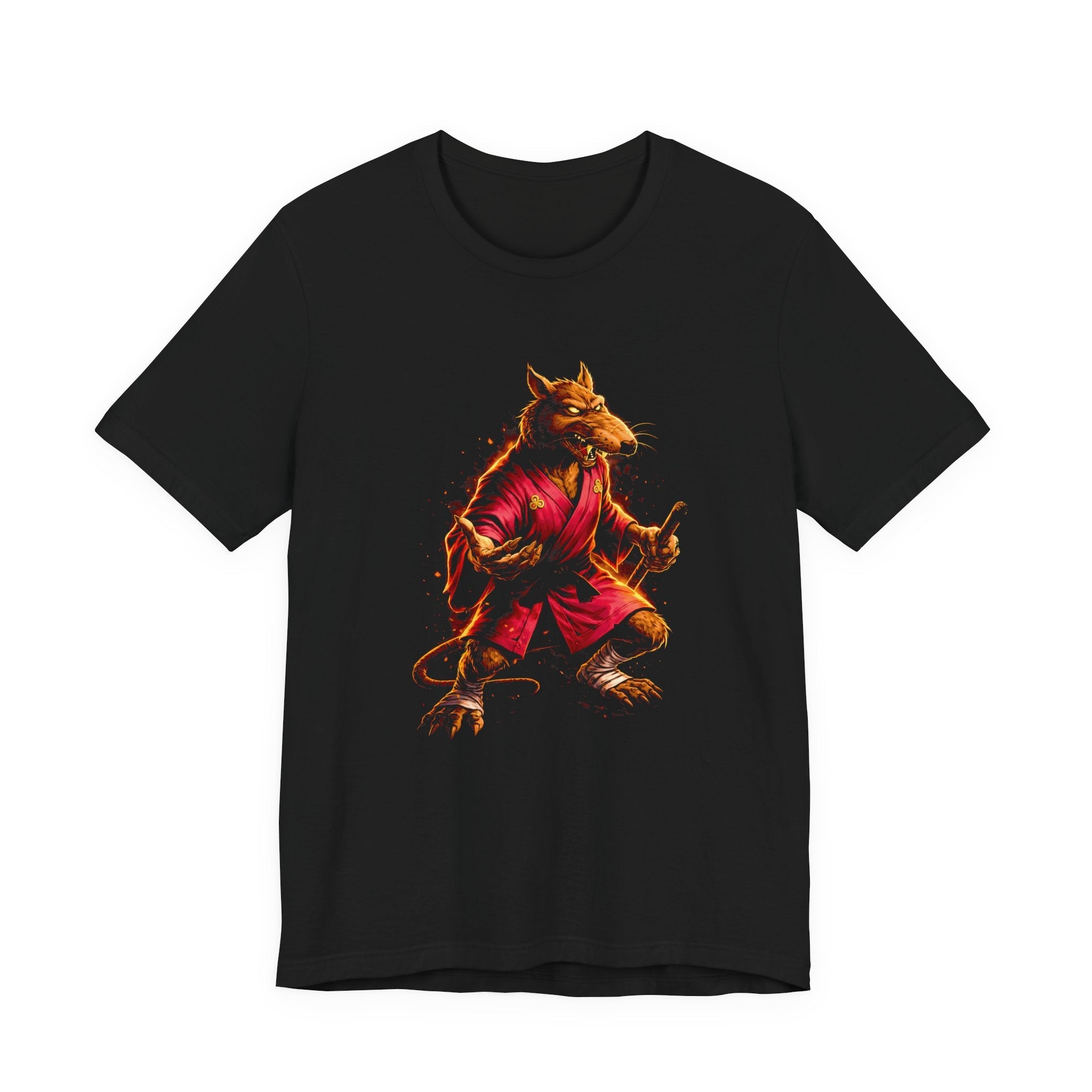 Vintage Cartoon Crimson Sensei Rat Unisex T-Shirt - POPvault