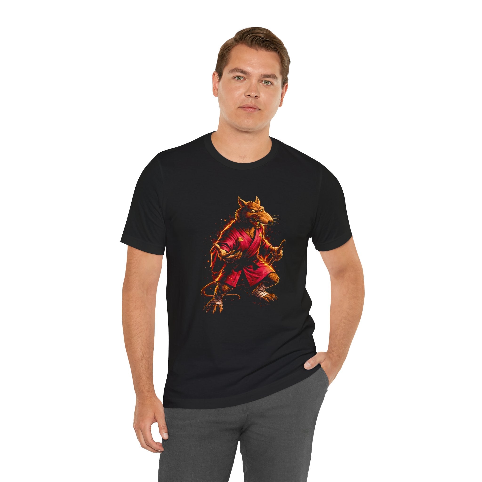 Vintage Cartoon Crimson Sensei Rat Unisex T-Shirt - POPvault