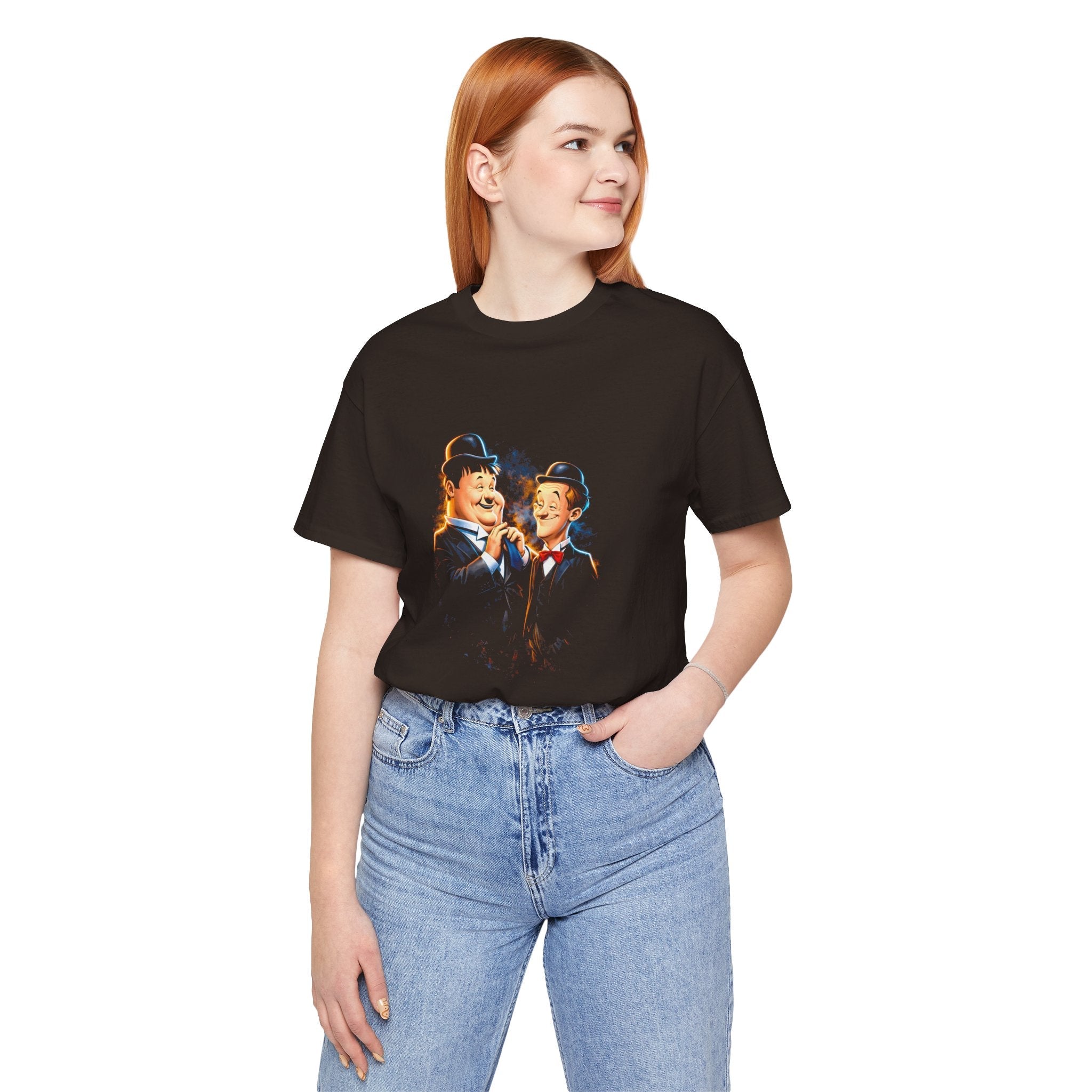 Vintage Cartoon Laurel & Hardy Unisex T-Shirt - POPvault
