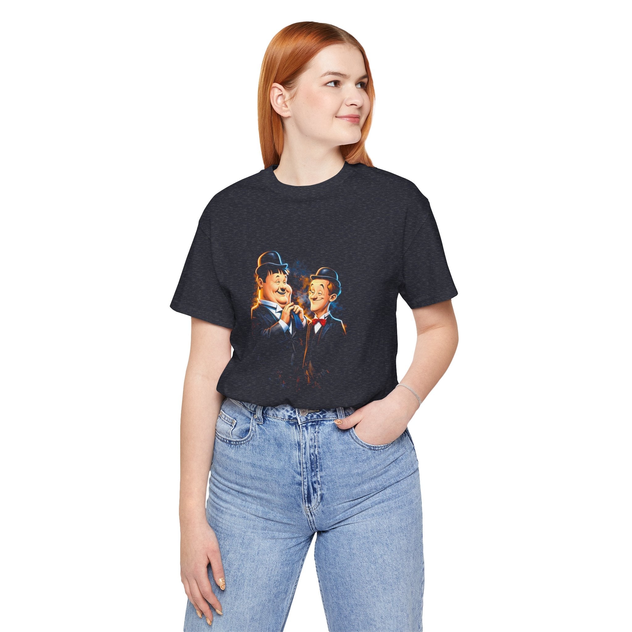 Vintage Cartoon Laurel & Hardy Unisex T-Shirt - POPvault