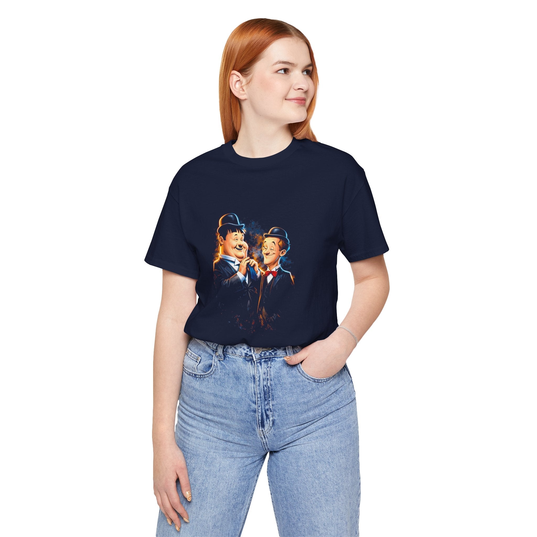 Vintage Cartoon Laurel & Hardy Unisex T-Shirt - POPvault