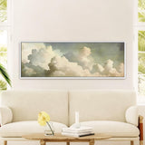Vintage Cloud Lime Cream Canvas Art Print - POPvault