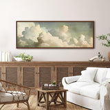 Vintage Cloud Lime Cream Canvas Art Print - POPvault