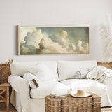 Vintage Cloud Lime Cream Canvas Art Print - POPvault