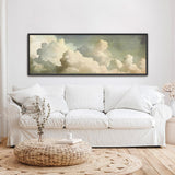 Vintage Cloud Lime Cream Canvas Art Print - POPvault
