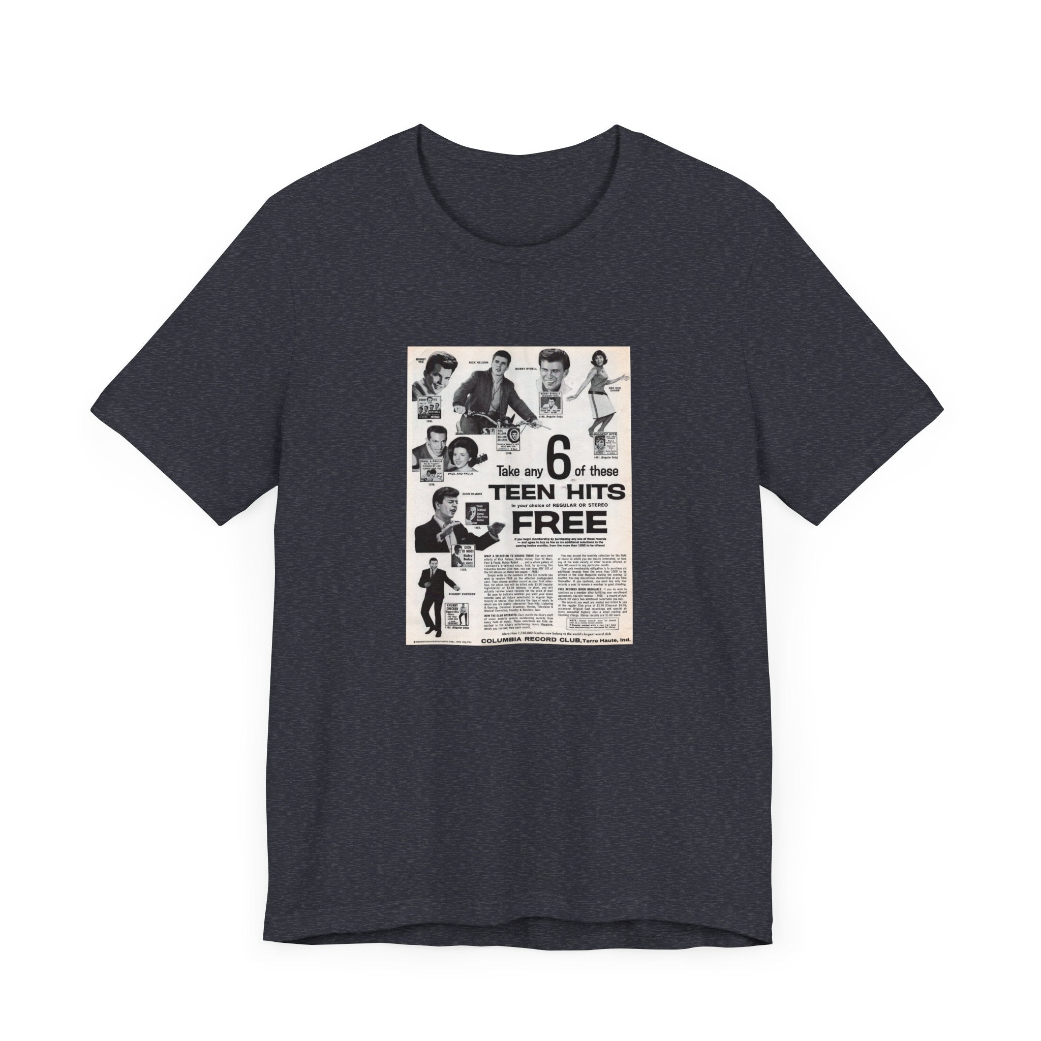 Vintage Columbia House Record Club Ad Unisex Jersey Short Sleeve T-Shirt - POPvault