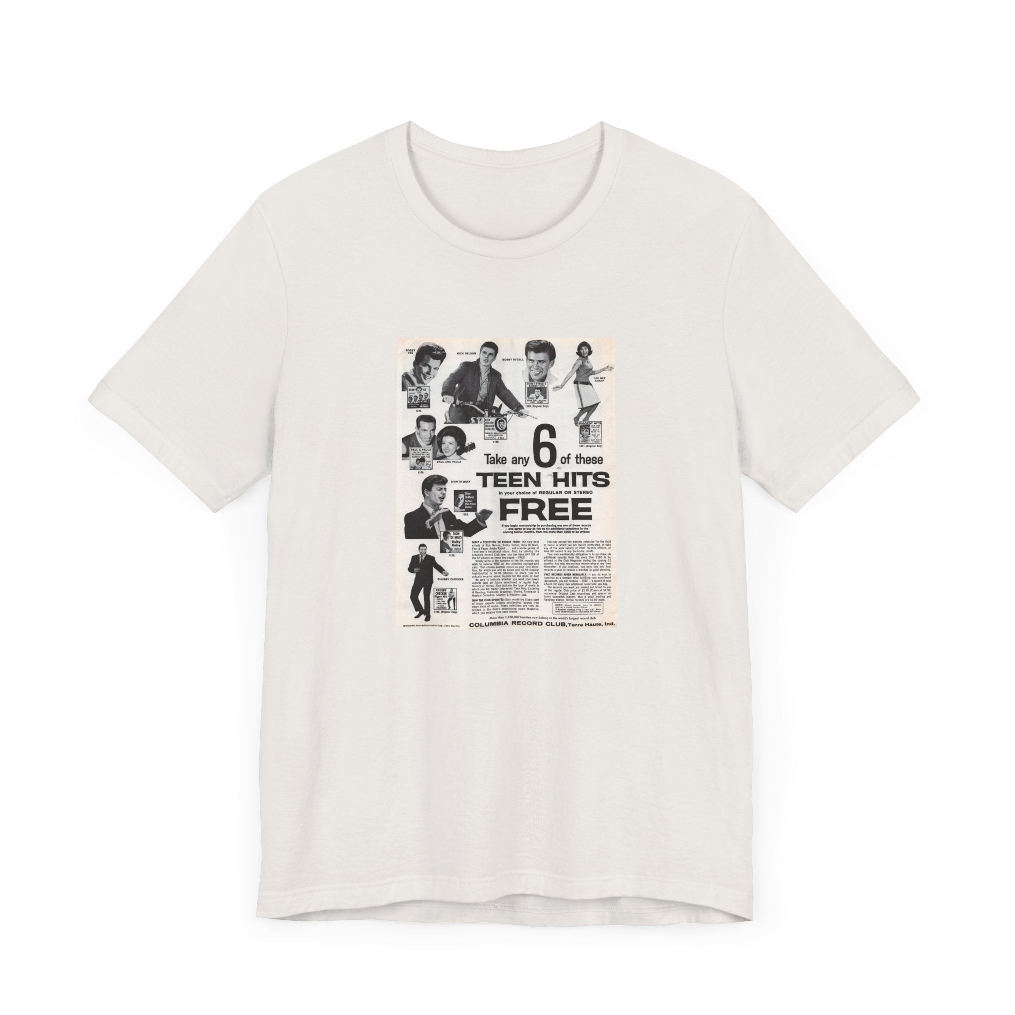 Vintage Columbia House Record Club Ad Unisex Jersey Short Sleeve T-Shirt - POPvault