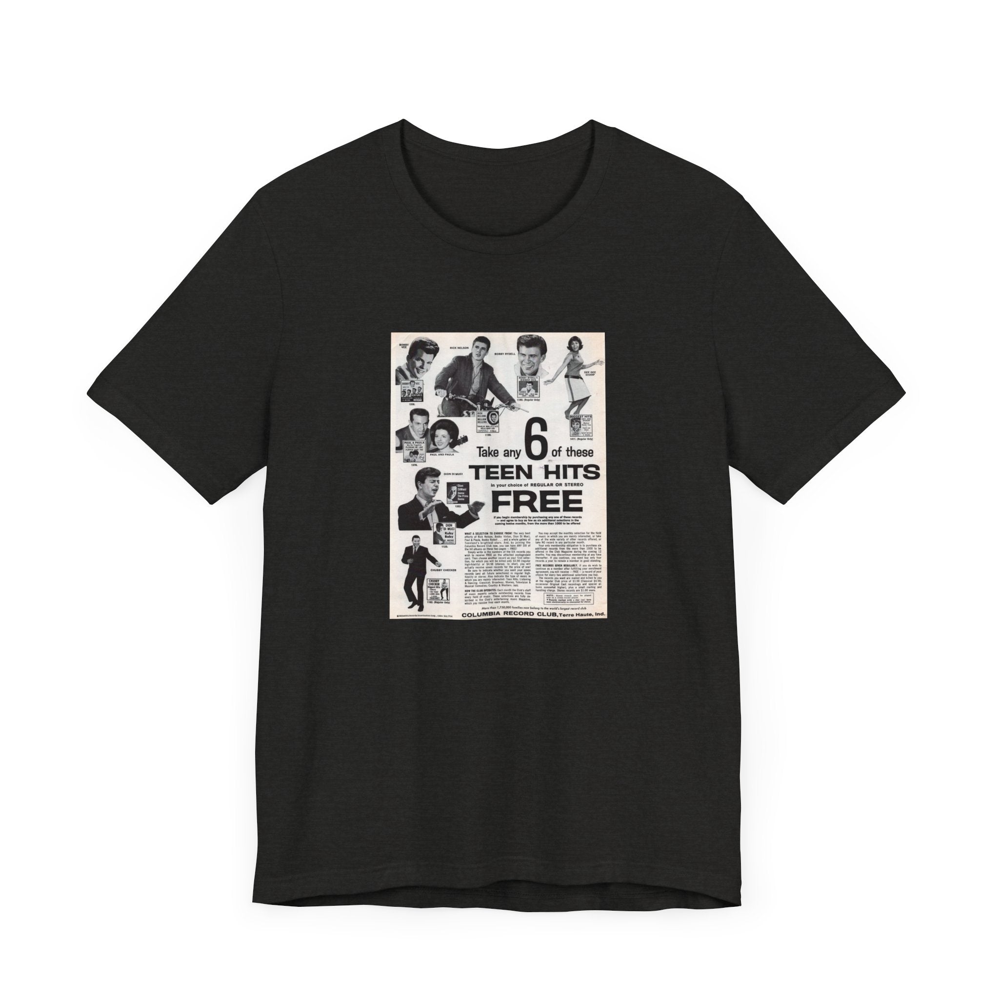 Vintage Columbia House Record Club Ad Unisex Jersey Short Sleeve T-Shirt - POPvault