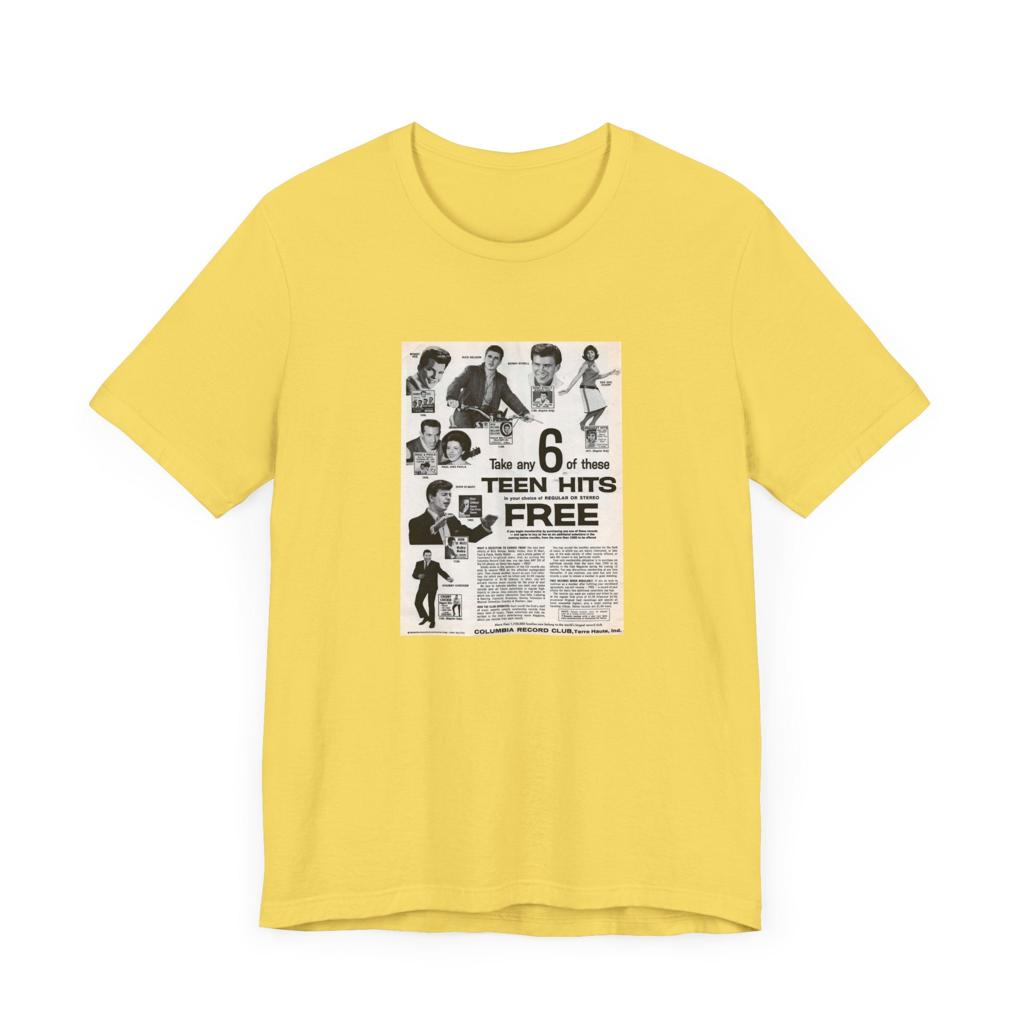 Vintage Columbia House Record Club Ad Unisex Jersey Short Sleeve T-Shirt - POPvault