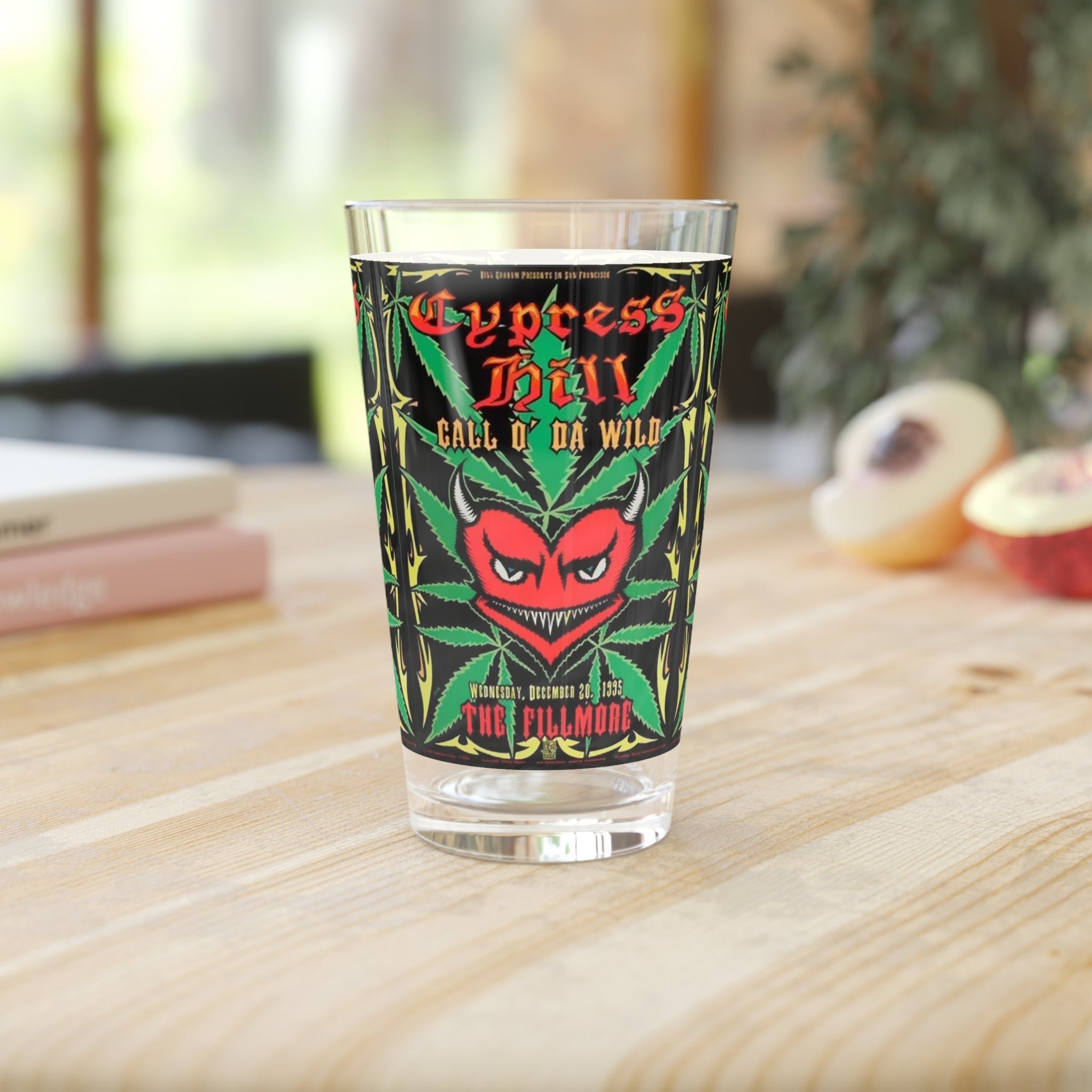 Vintage Concert Poster 16 Oz. Pint Glass — Featuring Cypress Hill At The Fillmore 1995 - POPvault