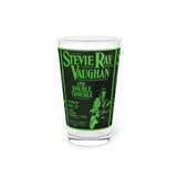 Vintage Concert Poster 16 Oz. Pint Glass — Featuring Stevie Ray Vaughan At The Eureka Municipal Auditorium - POPvault