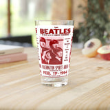 Vintage Concert Poster 16 Oz. Pint Glass — Featuring The Beatles At The Washington Sports Arena 1964 - POPvault