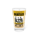 Vintage Concert Poster 16 Oz. Pint Glass — Featuring The Beatles Shea Stadium 1965 - POPvault