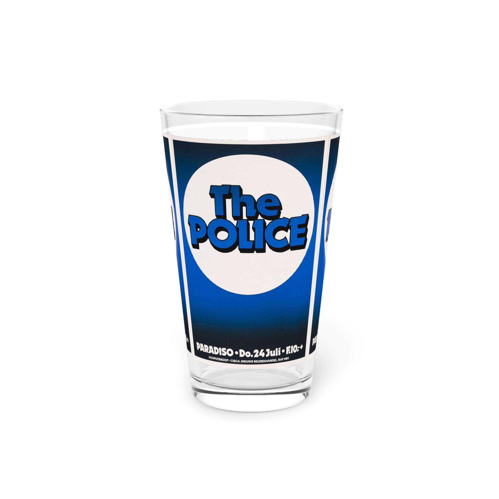 Vintage Concert Poster 16 Oz. Pint Glass — Featuring The Police At The Amsterdam Paradiso - POPvault
