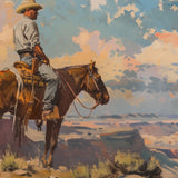 Vintage Cowboy On A Horse Canvas Art - POPvault