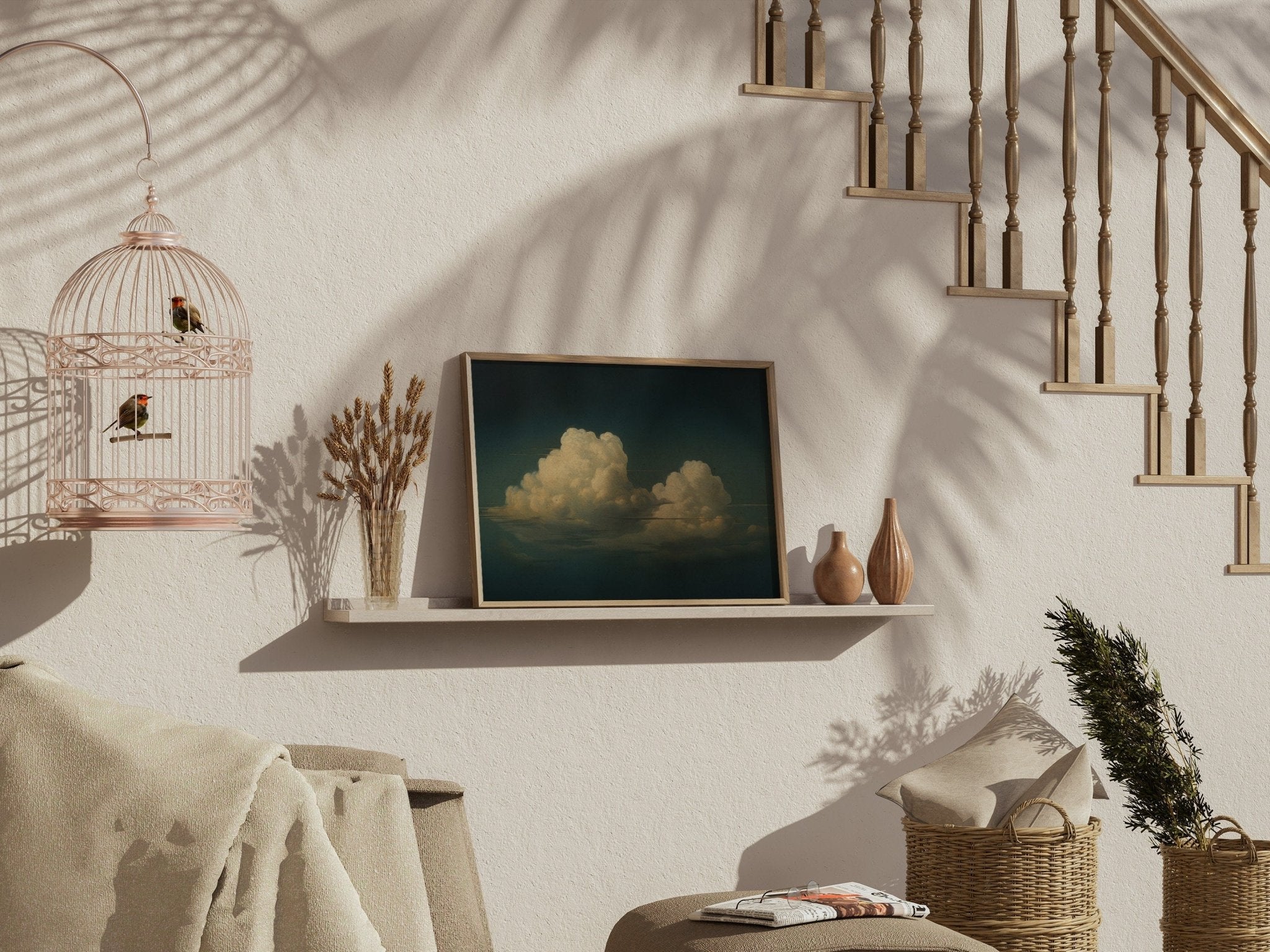 Vintage Floating Moody Cloud Print - POPvault