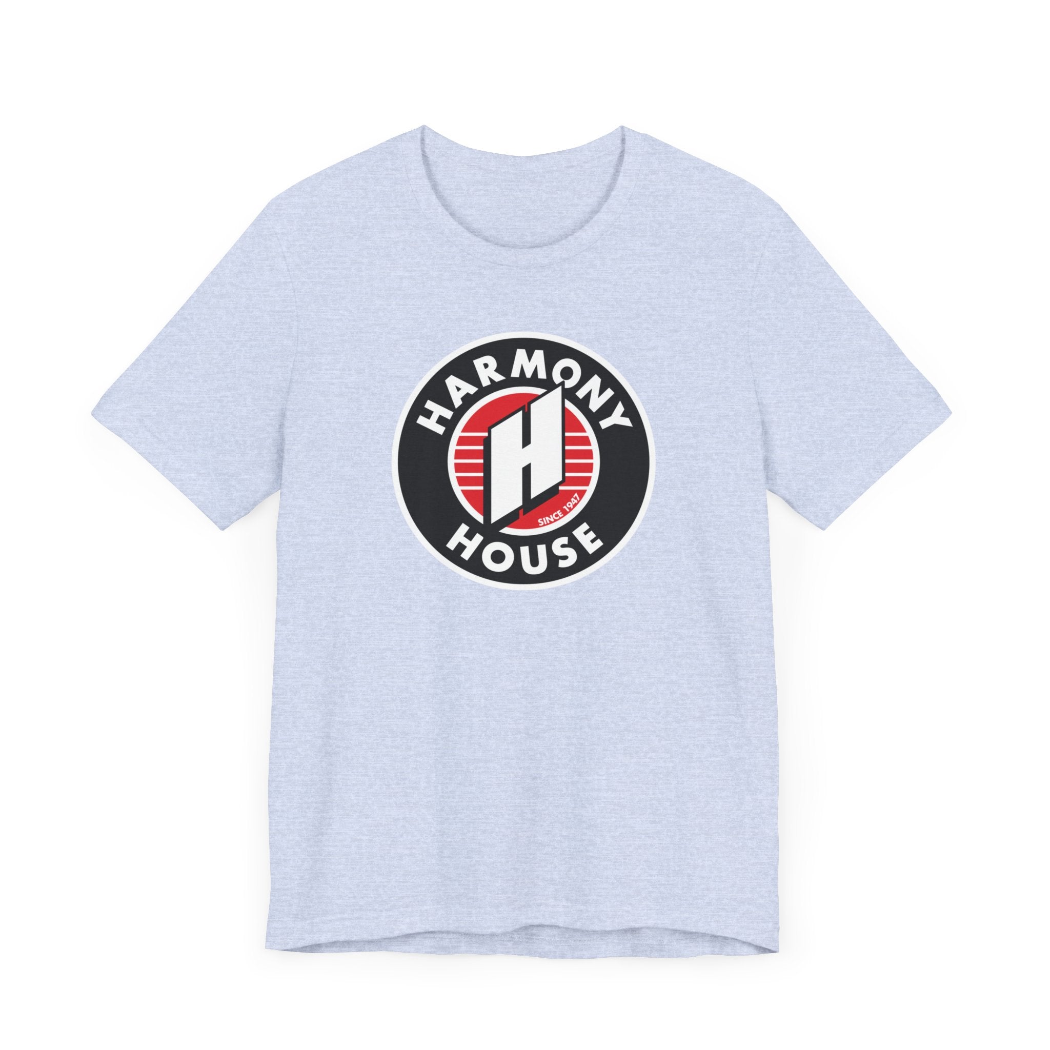 Vintage Harmony House Record Store Logo Unisex Jersey Short Sleeve T-Shirt - POPvault