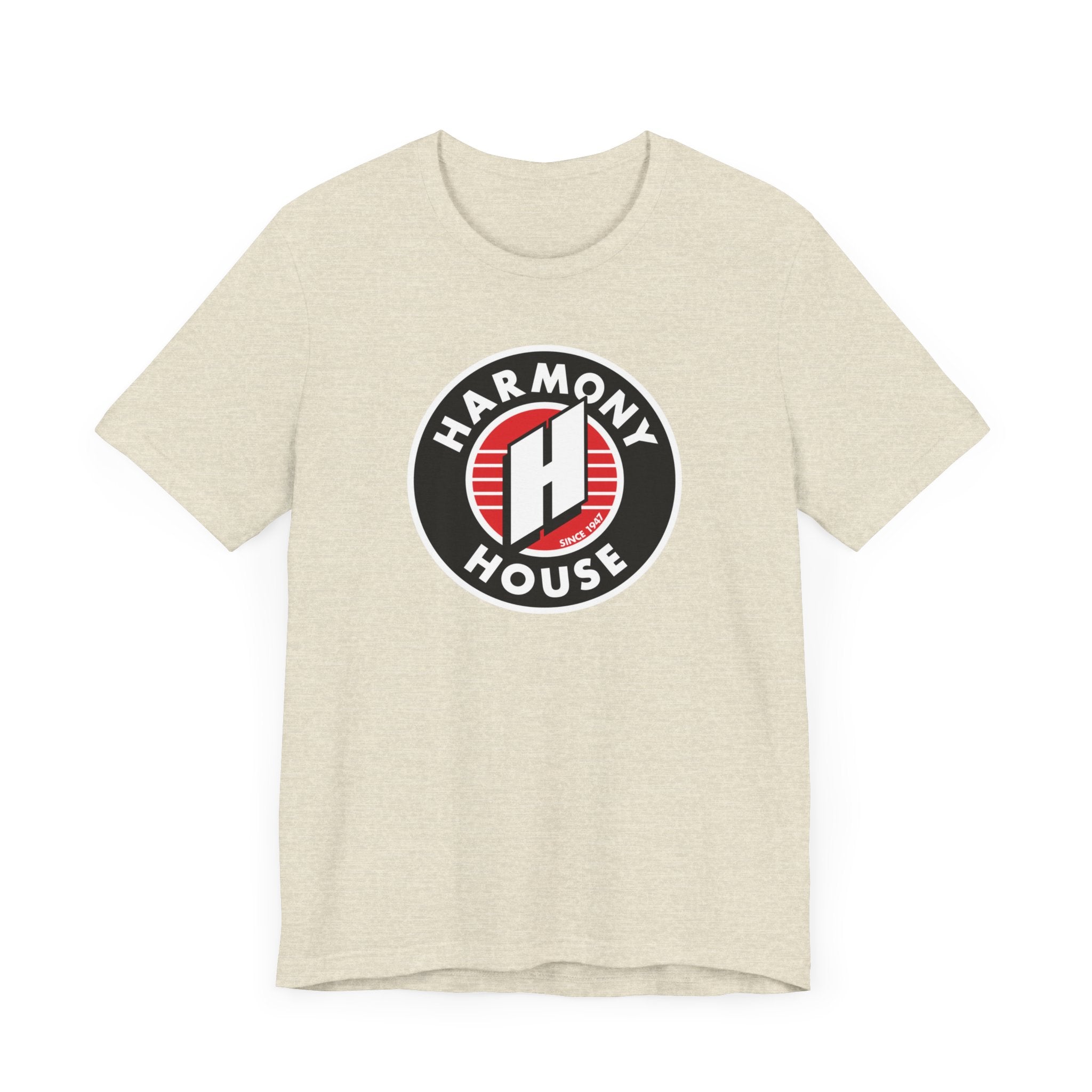 Vintage Harmony House Record Store Logo Unisex Jersey Short Sleeve T-Shirt - POPvault
