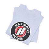 Vintage Harmony House Record Store Logo Unisex Jersey Short Sleeve T-Shirt - POPvault