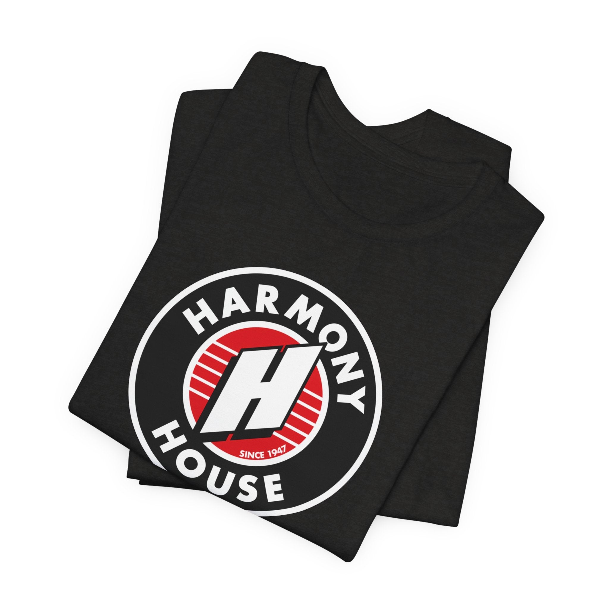 Vintage Harmony House Record Store Logo Unisex Jersey Short Sleeve T-Shirt - POPvault