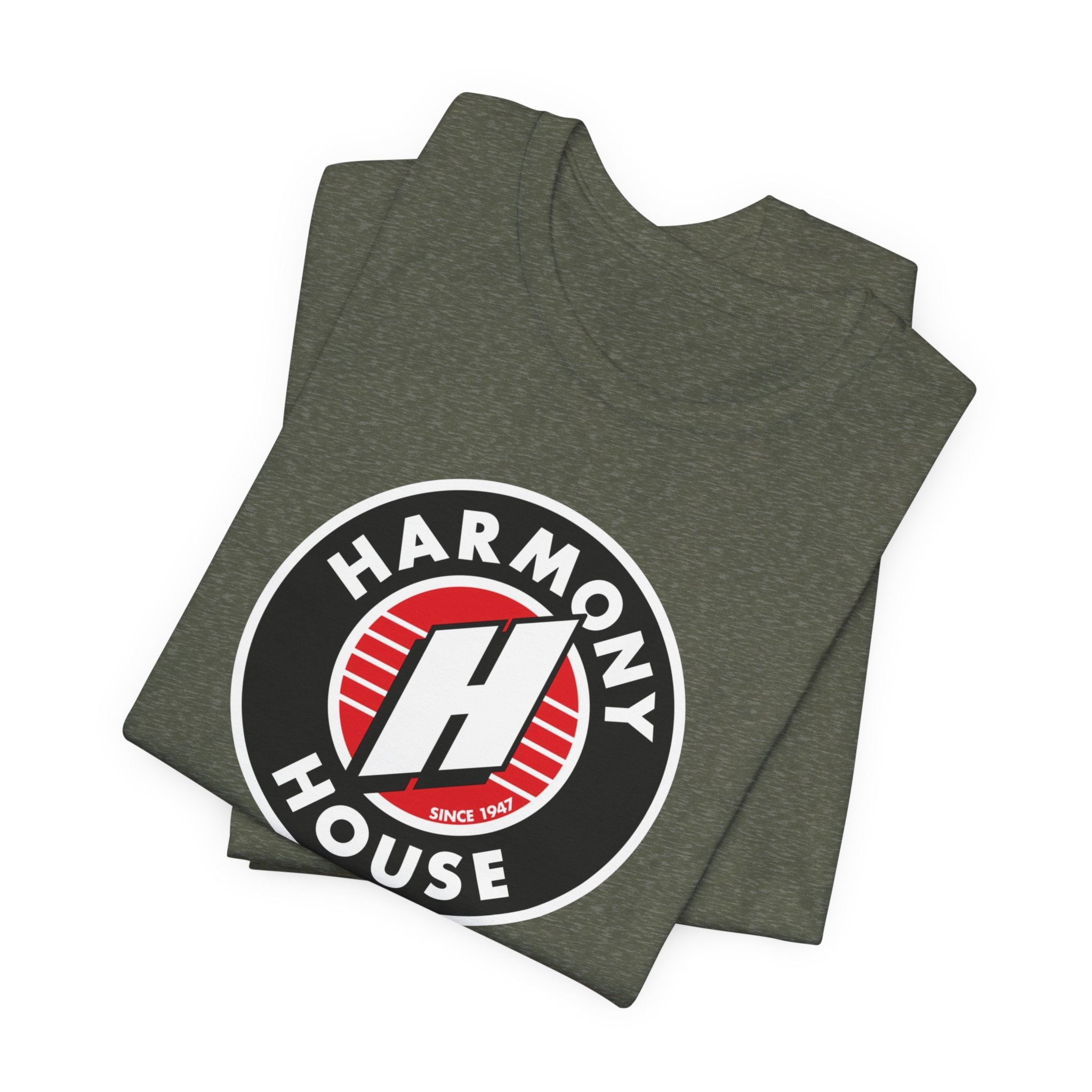 Vintage Harmony House Record Store Logo Unisex Jersey Short Sleeve T-Shirt - POPvault