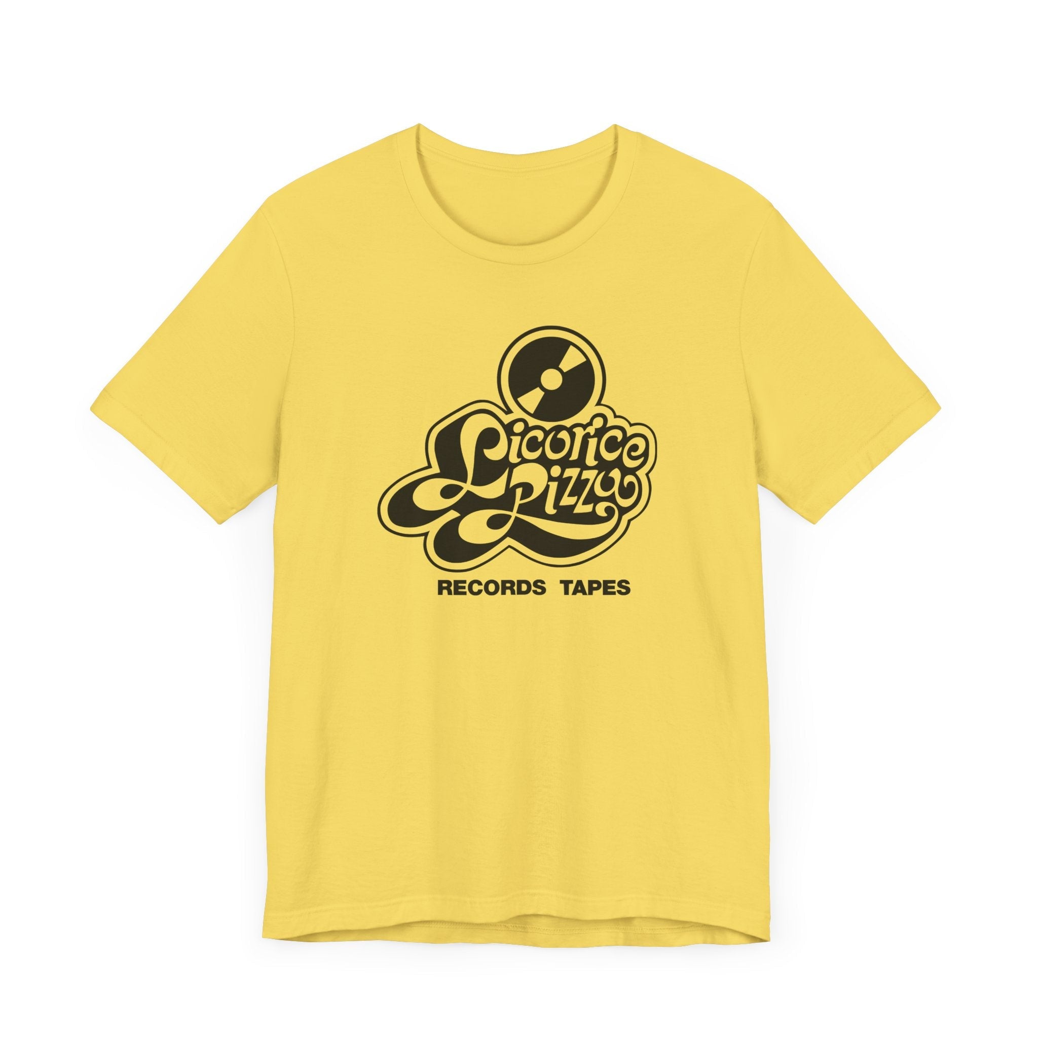 Vintage Licorice Pizza Record & Tapes Store Logo Unisex Jersey Short Sleeve T-Shirt - POPvault