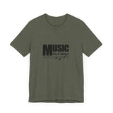 Vintage Music For A Song Logo Unisex Jersey Short Sleeve T-Shirt - POPvault
