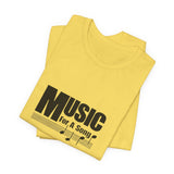 Vintage Music For A Song Logo Unisex Jersey Short Sleeve T-Shirt - POPvault