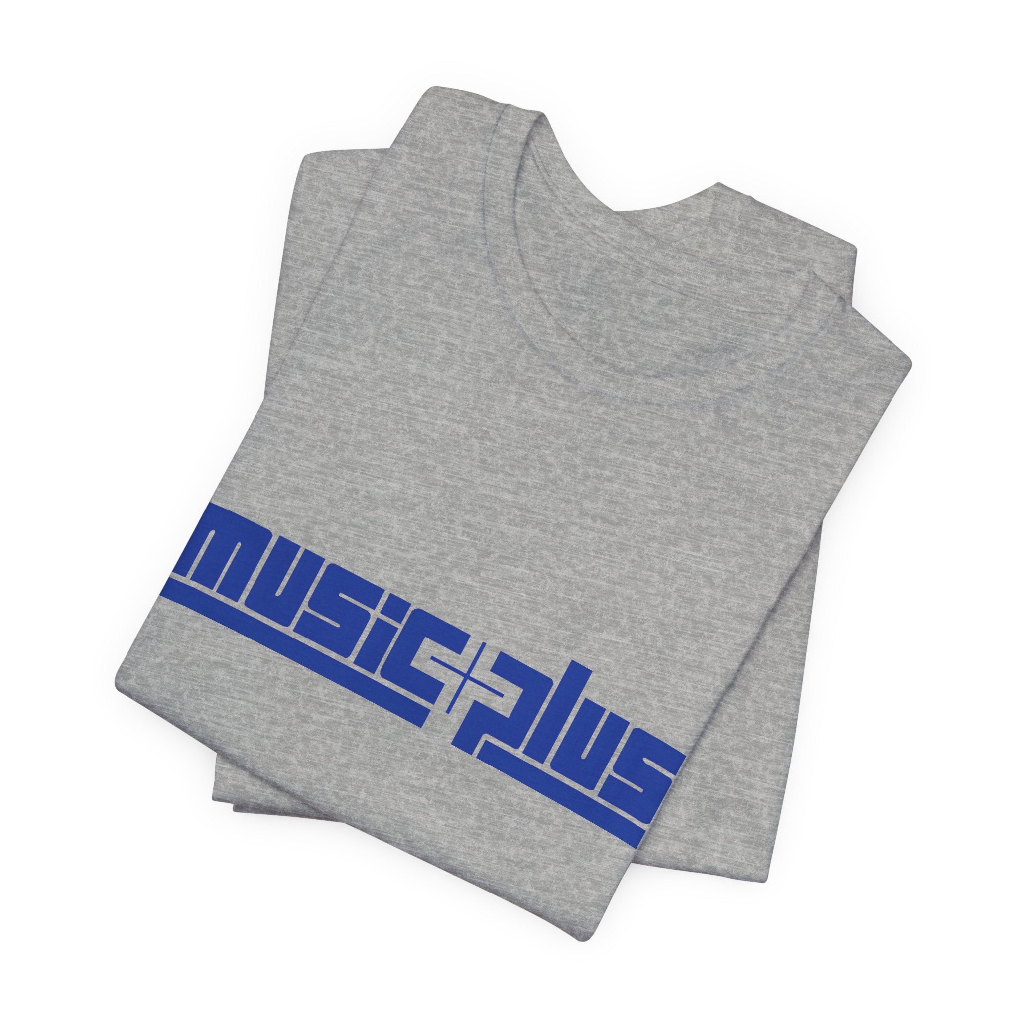 Vintage Music Plus Record Store Logo Unisex Jersey Short Sleeve T-Shirt - POPvault