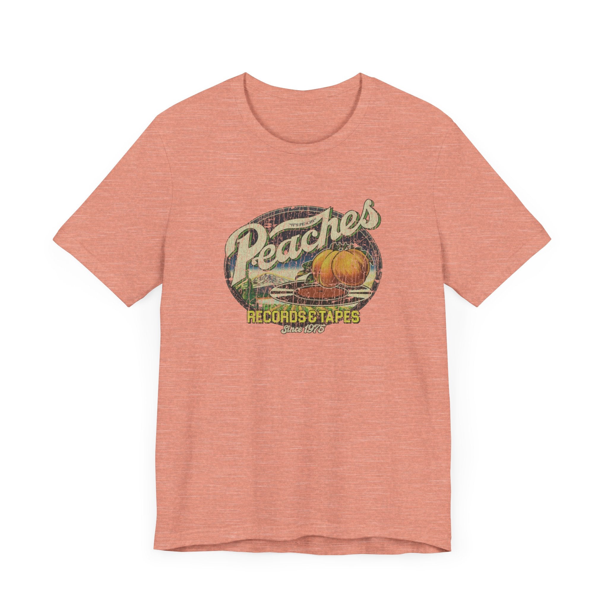 Vintage Peaches Record & Tapes Store Logo Unisex Jersey Short Sleeve T-Shirt - POPvault