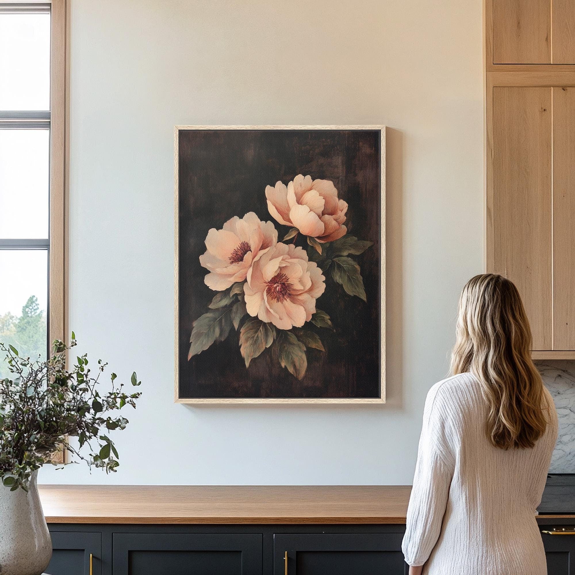 Vintage Peony Moody Art - POPvault