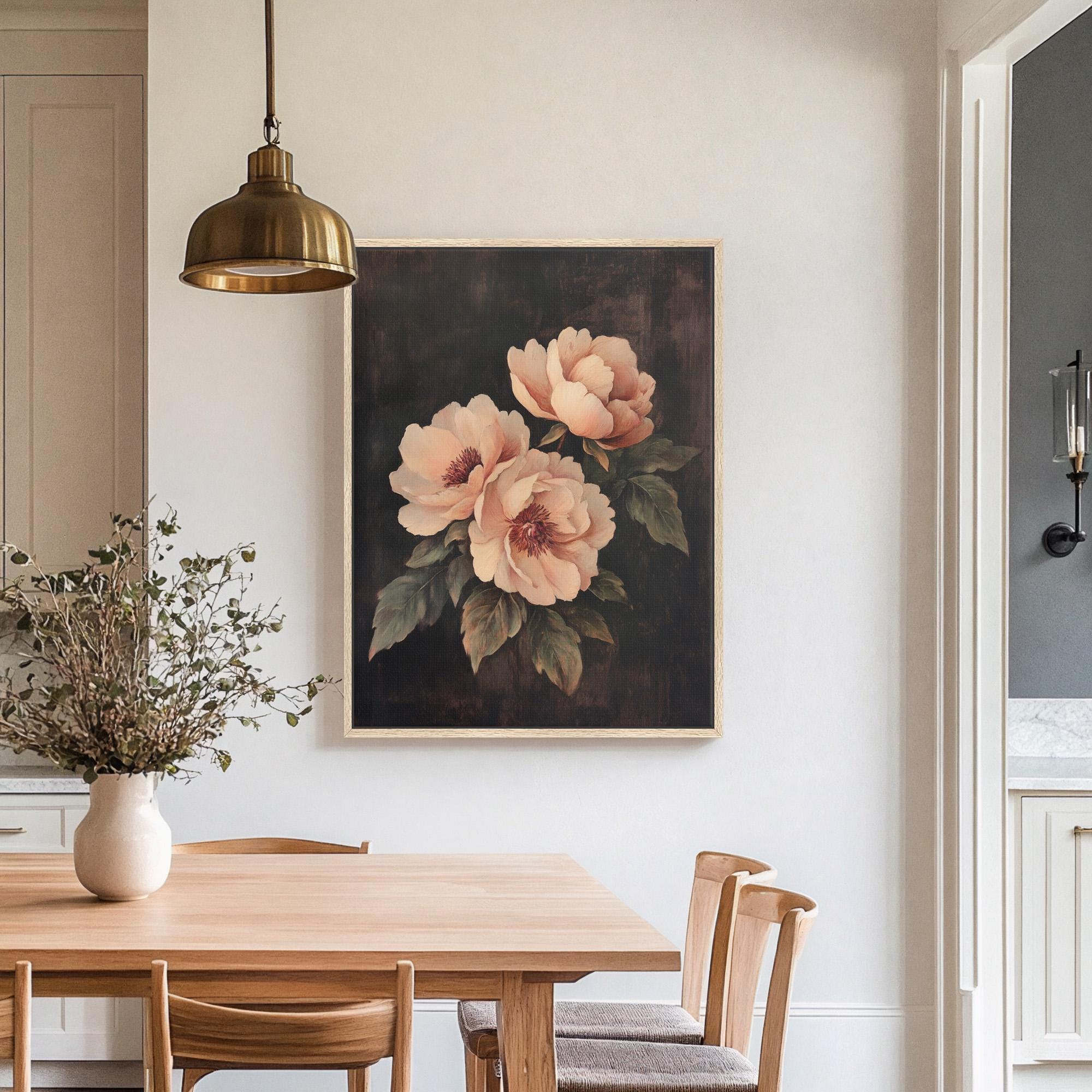 Vintage Peony Moody Art - POPvault