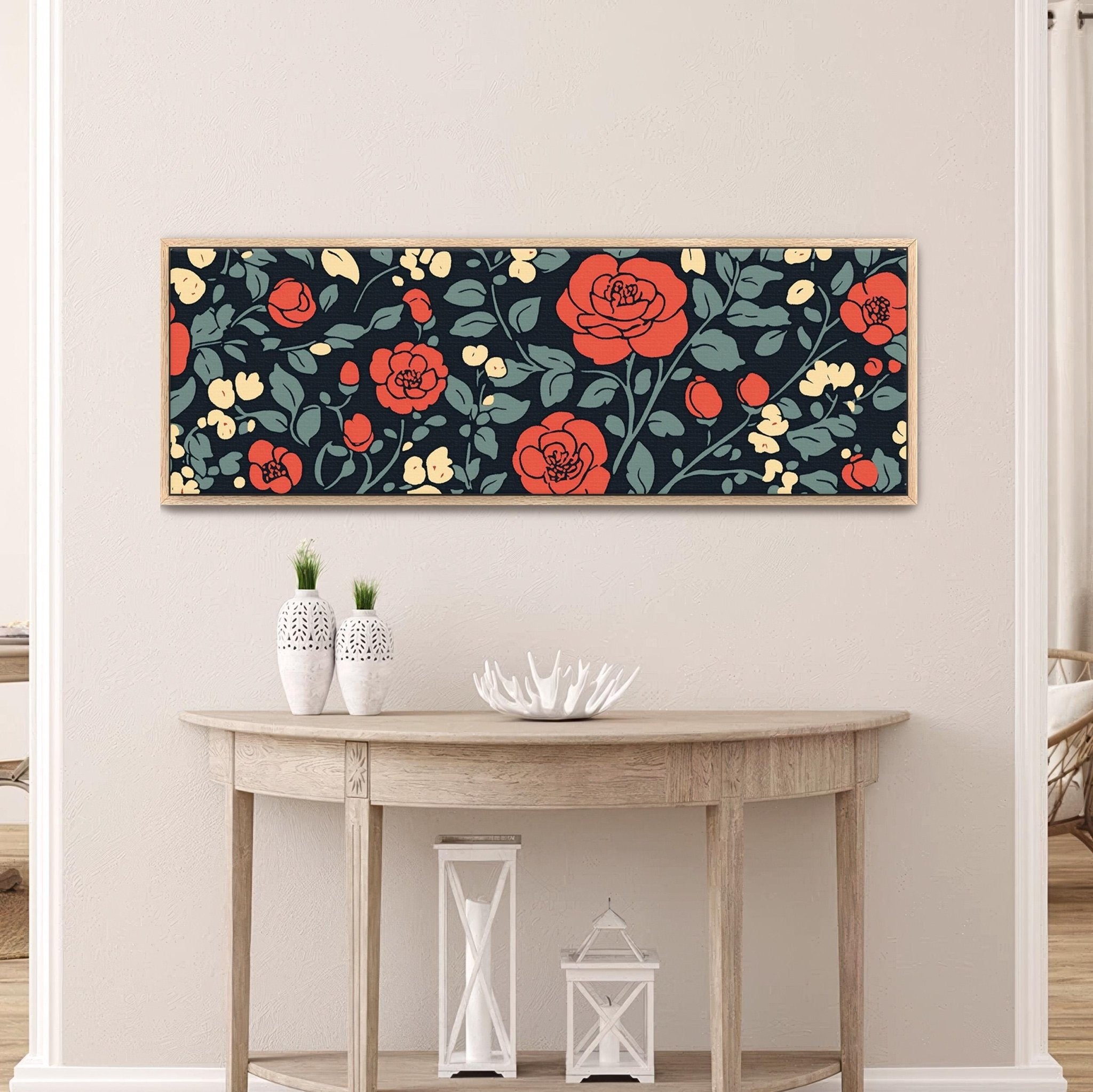 Vintage Rose Art Print Canvas Art - POPvault