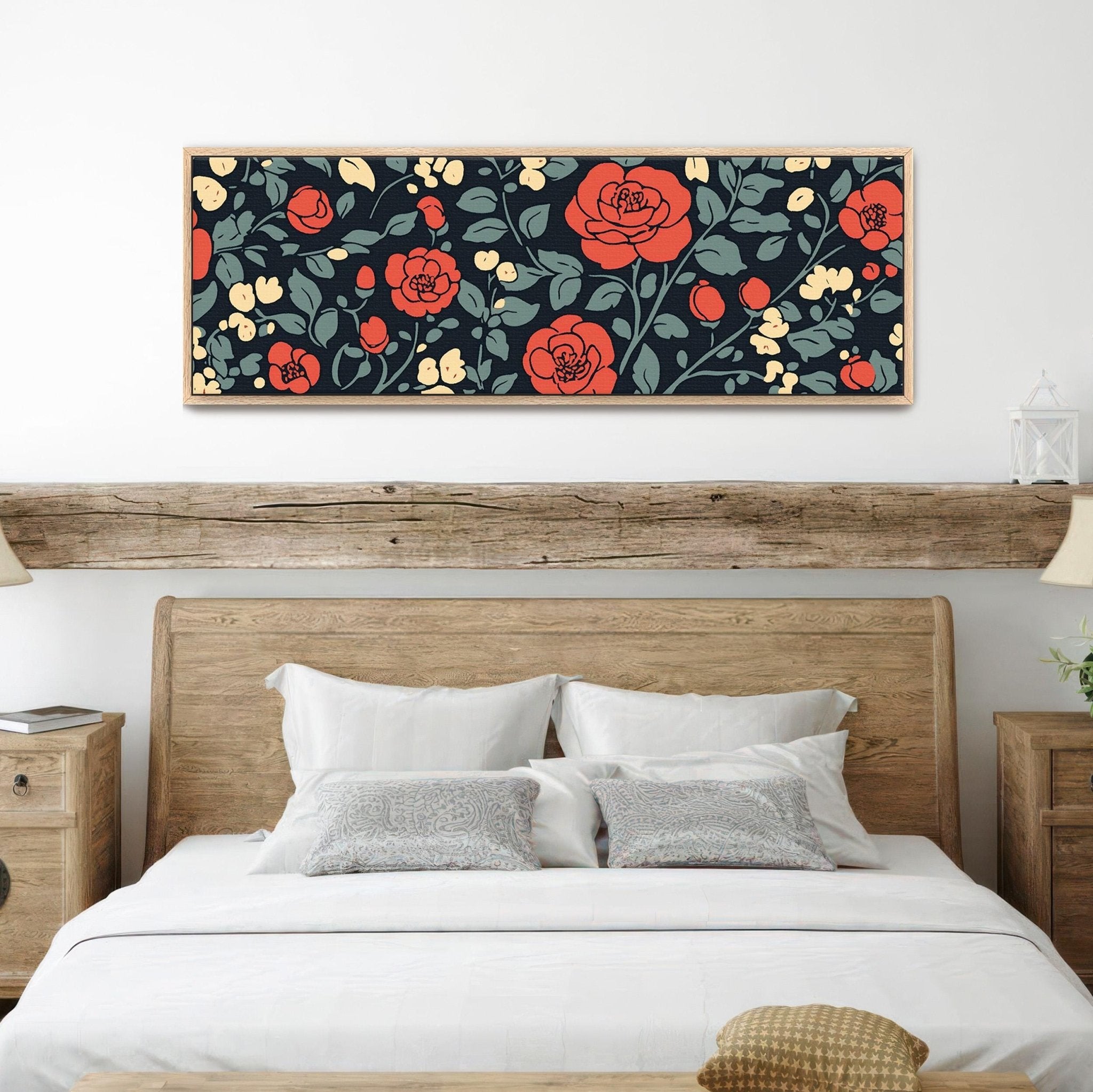 Vintage Rose Art Print Canvas Art - POPvault