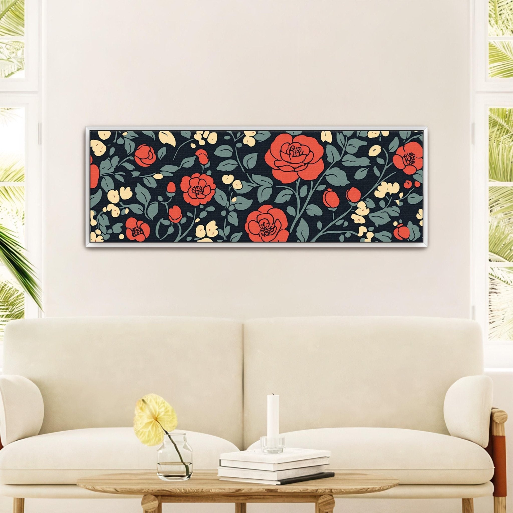 Vintage Rose Art Print Canvas Art - POPvault