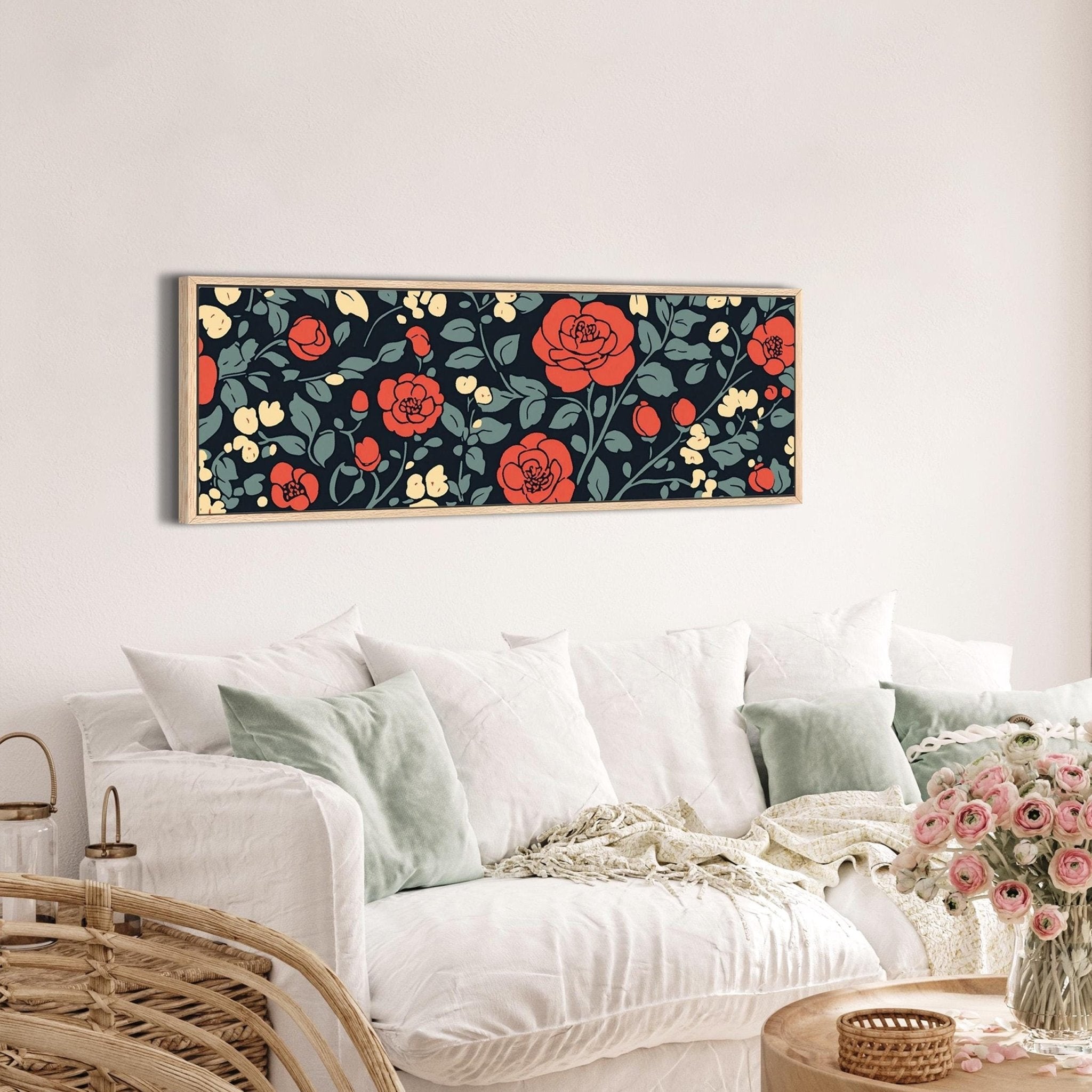 Vintage Rose Art Print Canvas Art - POPvault