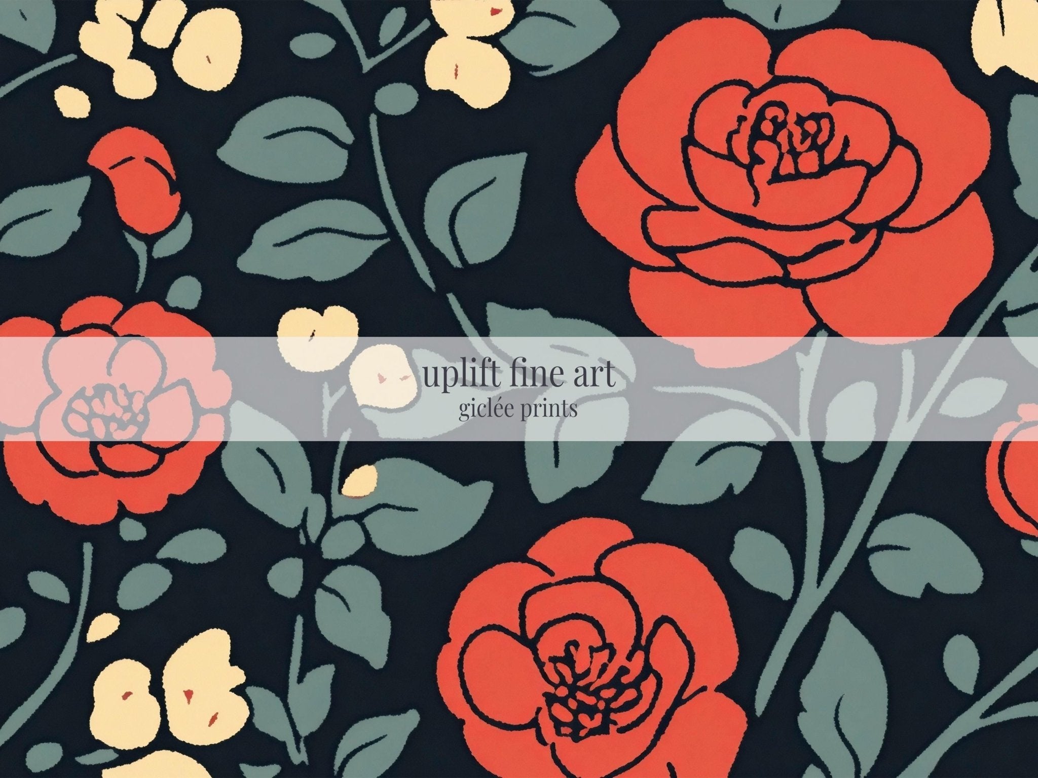 Vintage Rose Art Print Canvas Art - POPvault