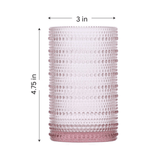 Vintage Rose Pink Hobnail Highball Glasses - 15oz - POPvault