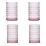 Vintage Rose Pink Hobnail Highball Glasses - 15oz - POPvault