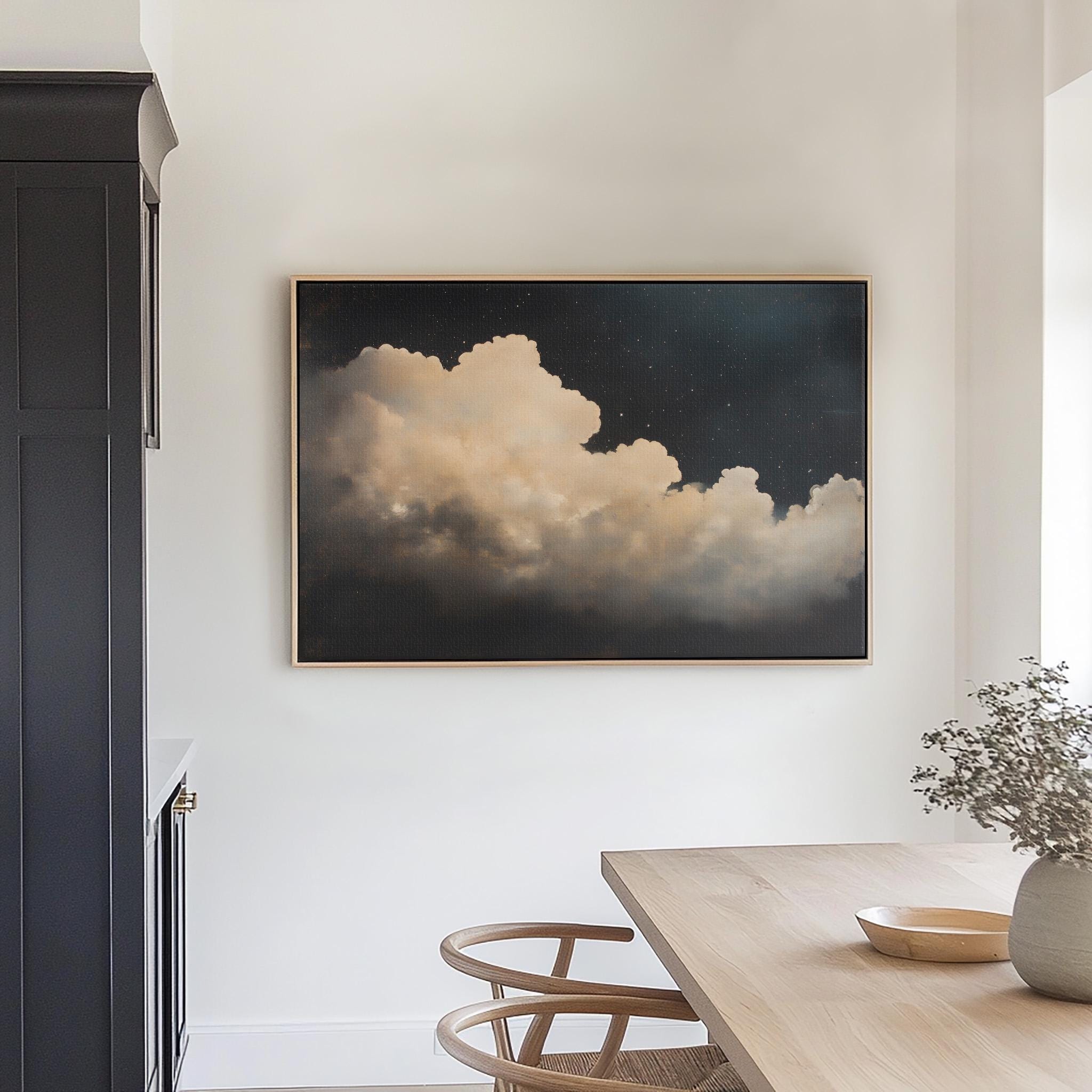 Vintage Starry Cloud Canvas Art Print - POPvault