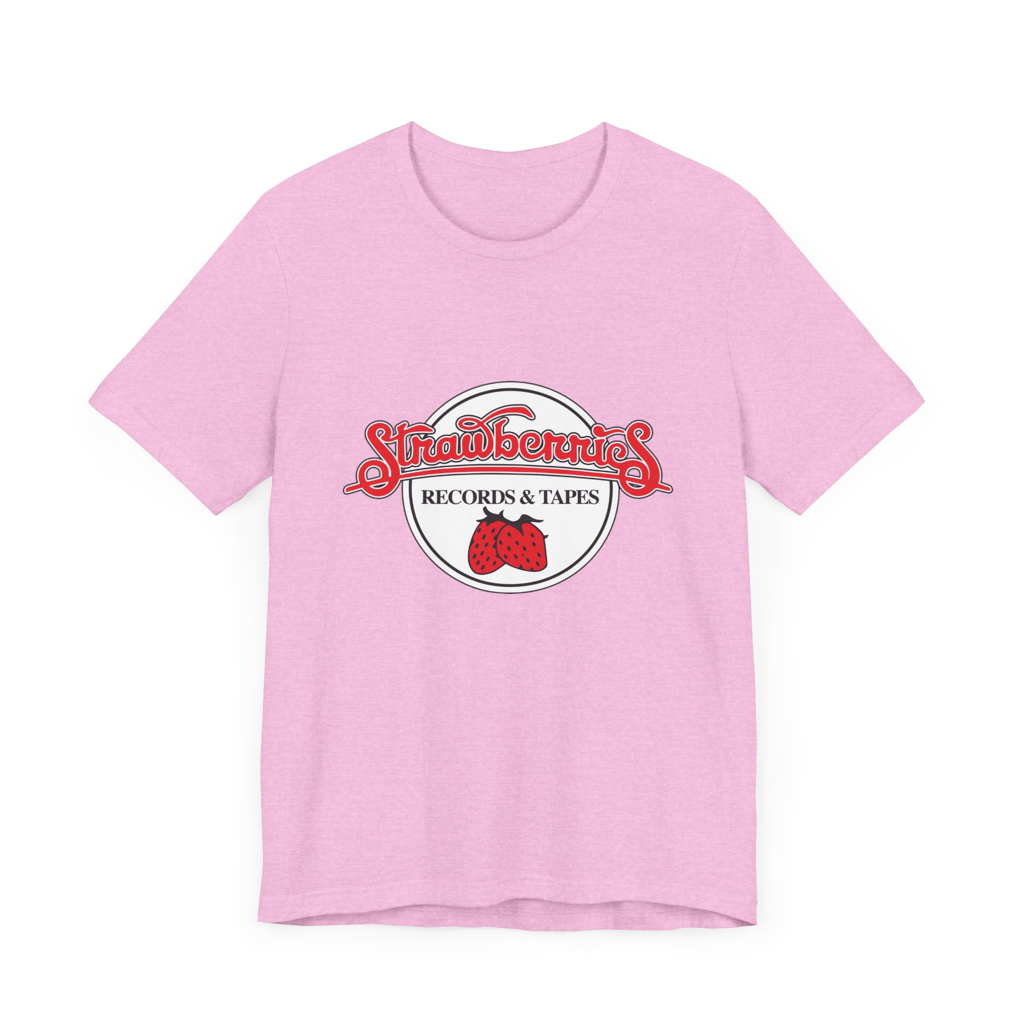 Vintage Strawberries Records Logo Unisex Jersey Short Sleeve T-Shirt - POPvault