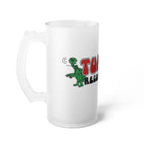 Vintage Turtles Record & Tapes Store Logo Frosted 16 Ounce Glass Beer Mug - POPvault