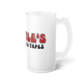 Vintage Turtles Record & Tapes Store Logo Frosted 16 Ounce Glass Beer Mug - POPvault